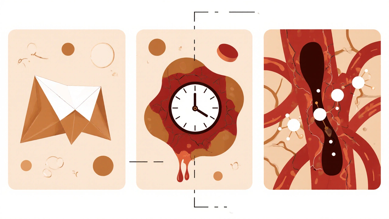 Tres formas de muerte celular: apoptosis, fallo reproductivo y daño vascular.