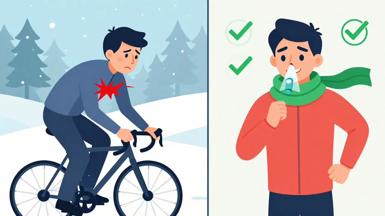 Escena dividida: ejercicio peligroso vs. prevención segura con calentamiento y técnica correcta.