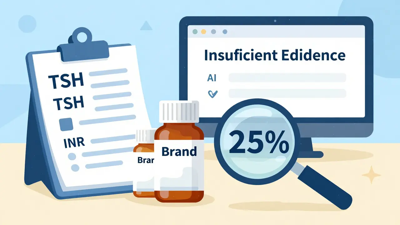 Dos frascos de medicamentos comparados con resultados de laboratorio que muestran diferencias de absorción.