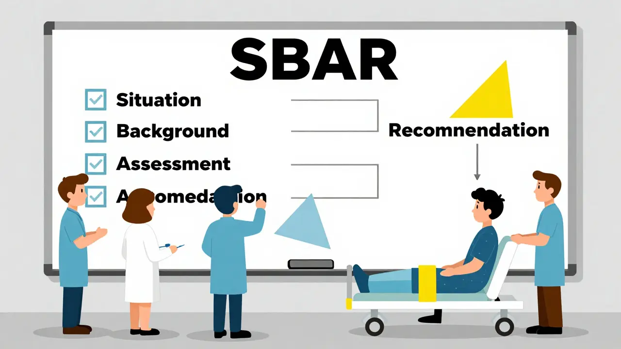 Equipo hospitalario usa checklist SBAR para evitar errores en medicación.