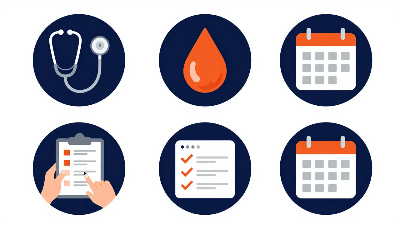 Paciente revisando historial médico para monitoreo de niveles sanguíneos seguros