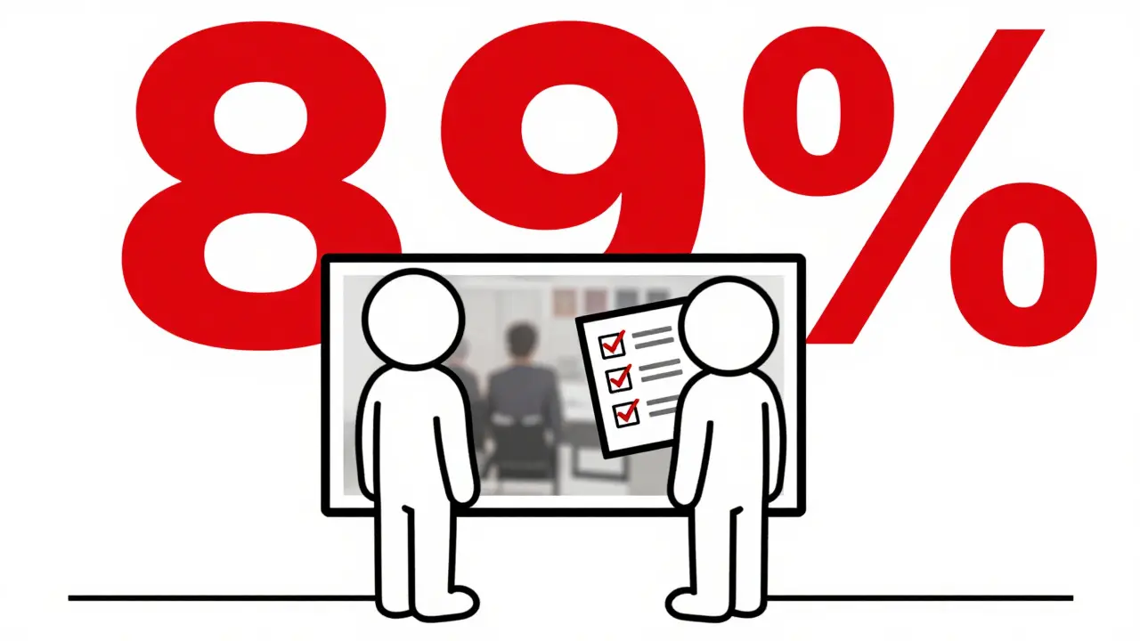 Dos revisores verificando datos con precisión del 89%