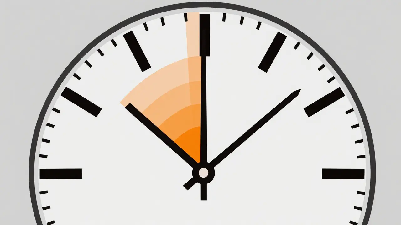 Reloj estilizado con barras geométricas que muestran la proporción entre tiempo dormido y tiempo despierto en la cama.
